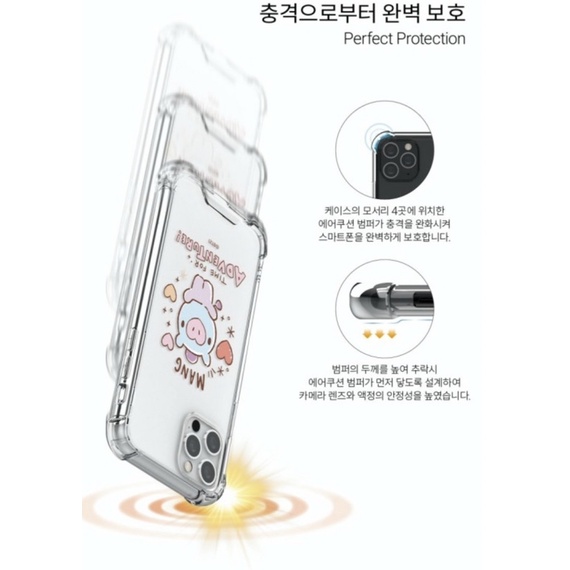 Ốp Điện Thoại Trong Suốt In Hình BT21 Cho IPHONE Và SAMSUNG