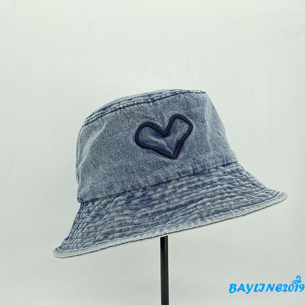Bay-mũ Tai Bèo Thêu Hình Trái Tim Có Thể Giặt Được Màu Xanh Dương / Xám Dùng Trong Nhà / Ngoài Trời