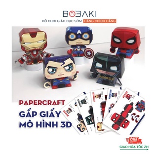 Bộ gấp giấy mô hình 3D đồ chơi cho bé phát triển kỹ năng Thương Hiệu BOBAKI