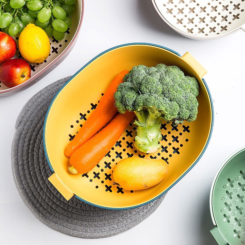 Bộ Thau Rổ Nhựa Nhám Cao Cấp Phong Cách BẮC ÂU