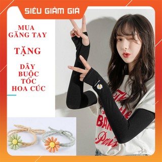 Găng Tay Chống Nắng ❤ FREESHIP ❤ Bao Tay Chống Nắng Nam Nữ Hoa Cúc Chống Tia UV Loại 1