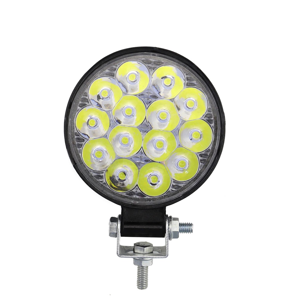 Đèn Pha Phụ Hình Tròn Dùng Cho Ô Tô Xe Tải - Hỗ Trợ Chiếu Sáng 14SMD 42W