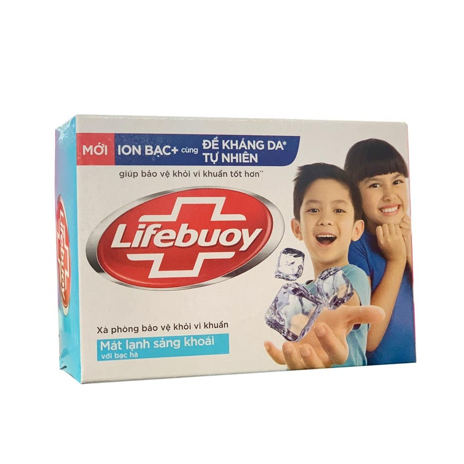 Xà bông cục Lifebuoy 90g mát lạnh sảng khoái ( Xanh Lợt )