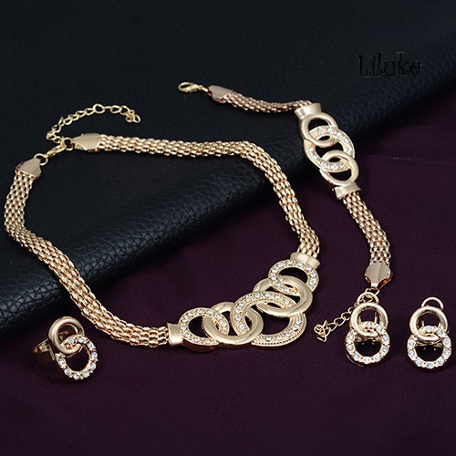 Bộ Trang Sức Đính Pha Lê Sang Trọng