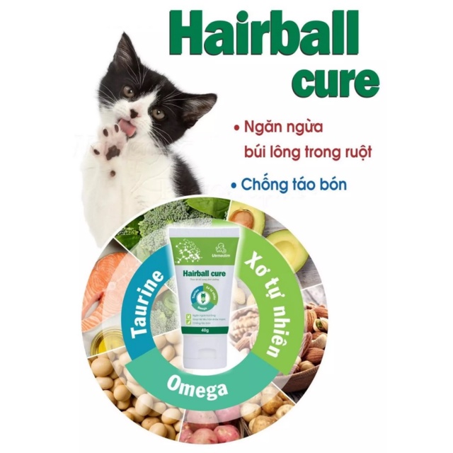 Hairball Cure - Gel tiêu búi lông trong dạ dày và đường ruột mèo - Vemedim Hairball Cure - Giá rẻ