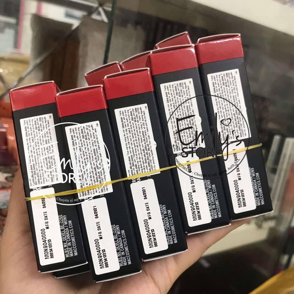 Son thỏi MAC các màu đỏ đất, cam đất, đỏ tươi siêu xịn