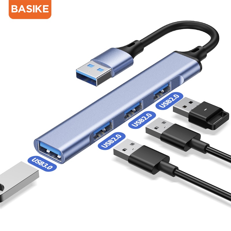 [Mã BMLT35 giảm đến 35K đơn 99K] Hub Type C USB BASIKE đa năng cổng chuyển đổi chia cổng cho Laptop - Bảo hành 12 tháng