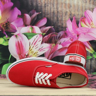 Giày Van Classic Vải canvas Nữ Màu Đỏ Tươi
