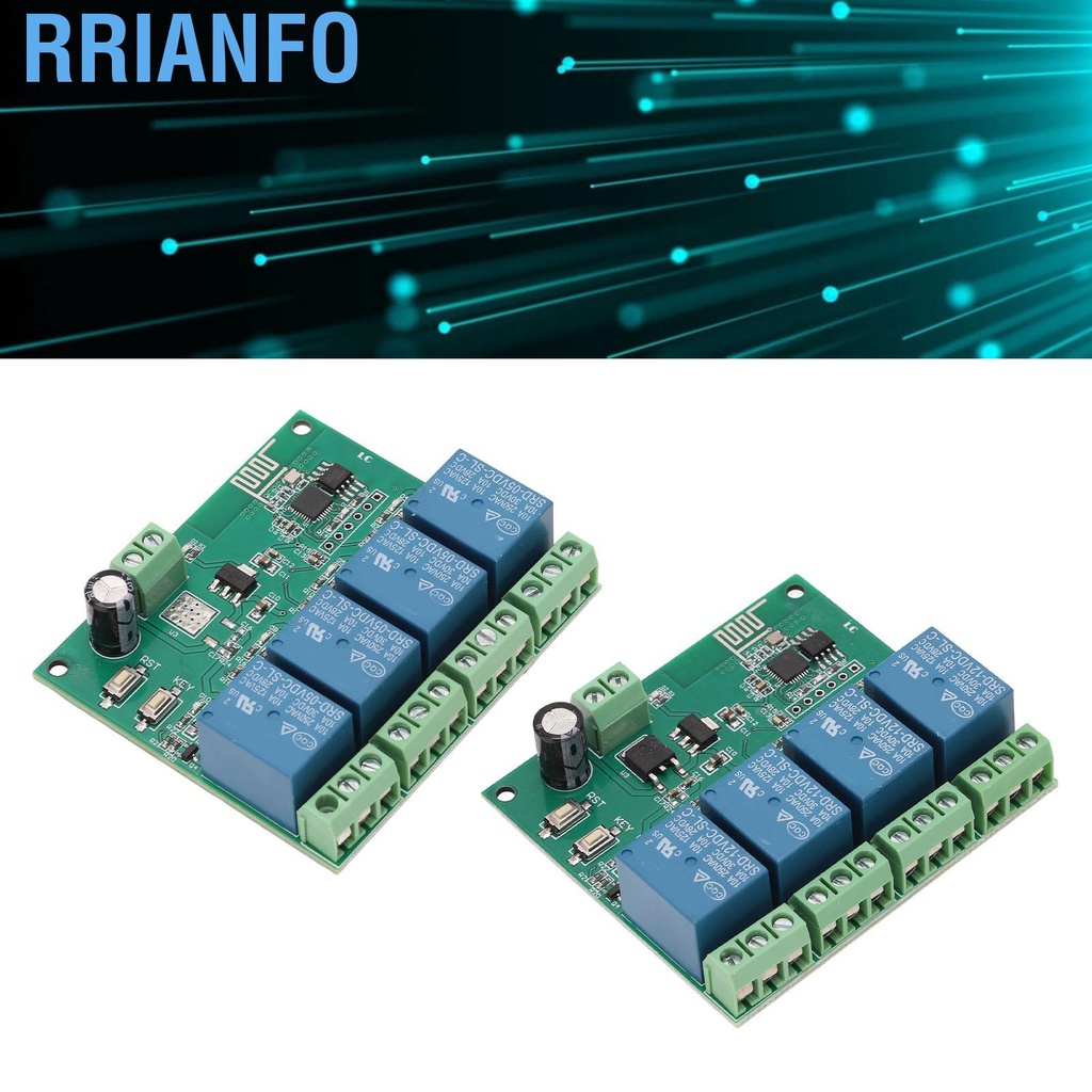 Rrianfo Mô-đun Rơle 4 kênh ESP8266 Chip điều khiển không dây WiFi Quad Board cho thiết bị điện tử
