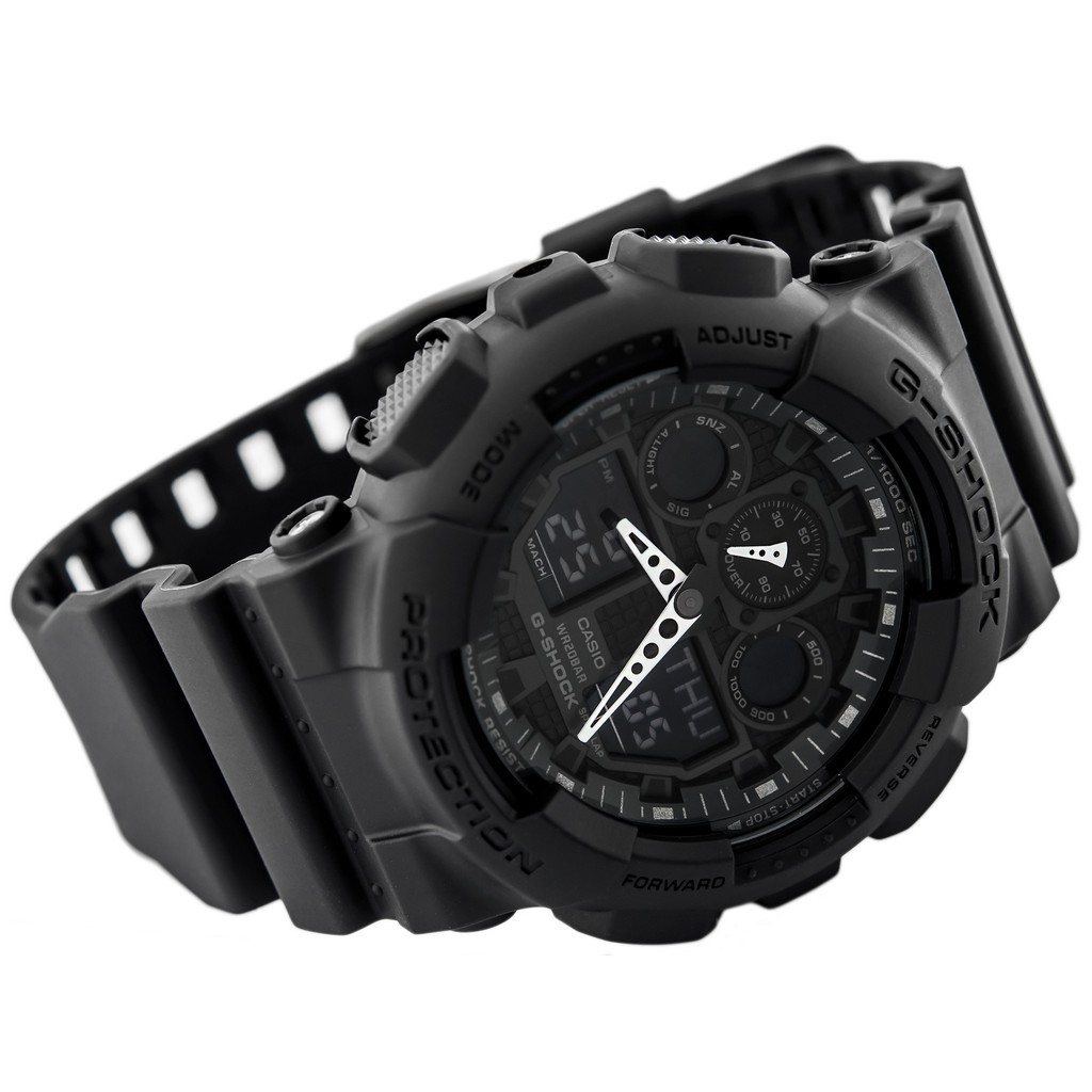 Đồng hồ nam dây nhựa Casio G-Shock chính hãng Anh Khuê GA-100-1A1DR (52mm)