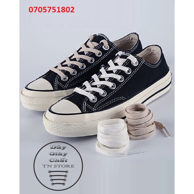 Dây giày dẹt converse Classic 1970s Cổ Cao và Thấp Chính Hãng Chuyên dùng Cho Giày Thể Thao Sneakers ( bán theo cặp)