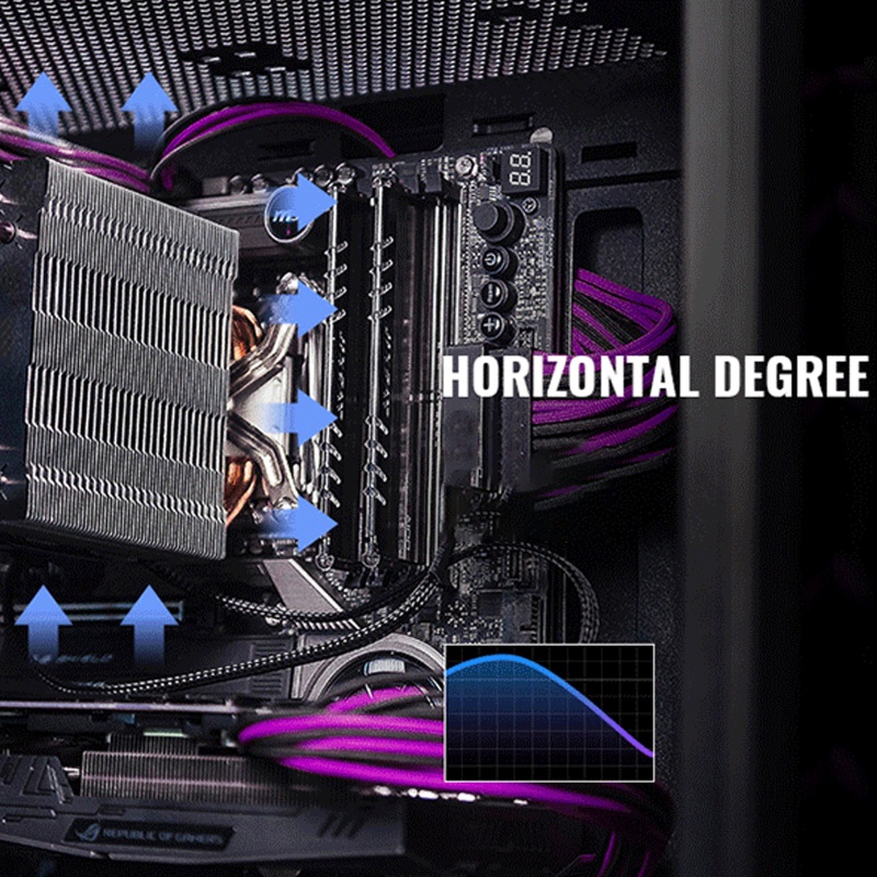 Bộ Chuyển Đổi Nguồn Điện ATX24Pin Sang 24pin 90 Độ Cho Bo Mạch Chủ Máy Tính 5V ARGB