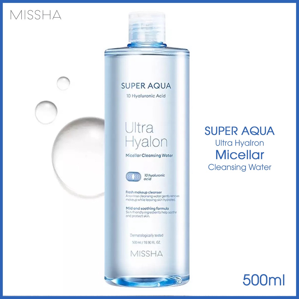 Nước Tẩy Trang Missha Super Aqua Ultra Hyalron Cleansing Water 500ml