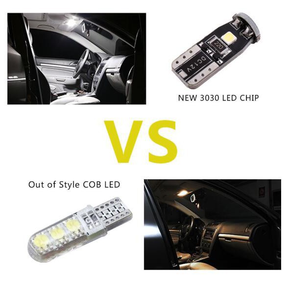 Bộ 10 Đèn Led Kevanly T10 3030 192 194 168 W5W 3smd Gắn Biển Số Xe Ô Tô