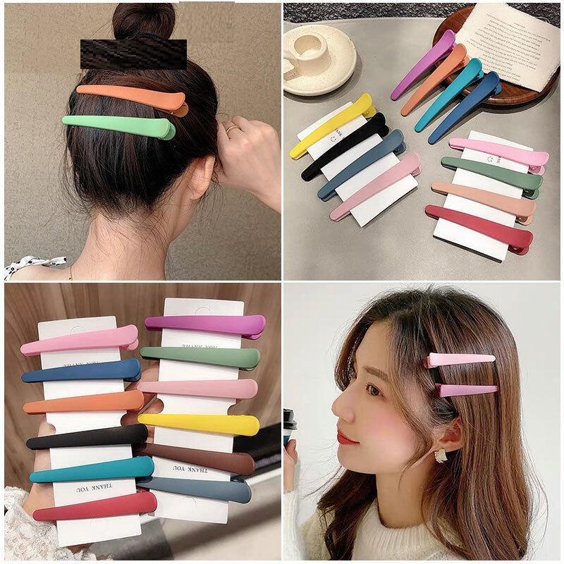 Kẹp Tóc Mỏ Vịt Ngắn Trơn Nhám Kẹp Mái Tóc Ngắn Hiệu Quả Phụ Kiện Tóc Nữ Xu Hướng Mới