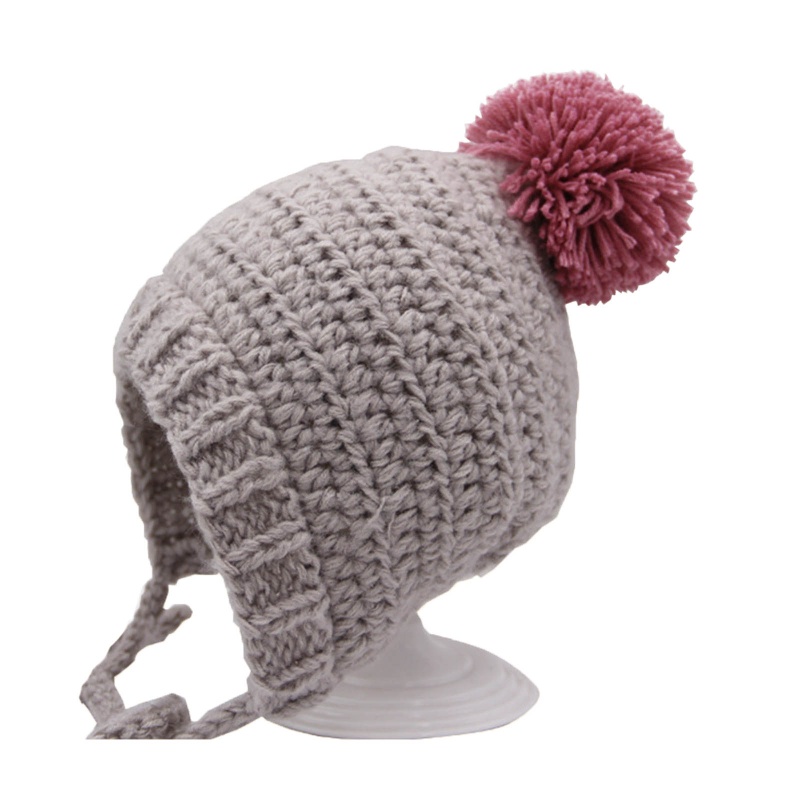 Mũ Len Mềm Mại Bảo Vệ Tai Thời Trang Mùa Đông Cho Bé
