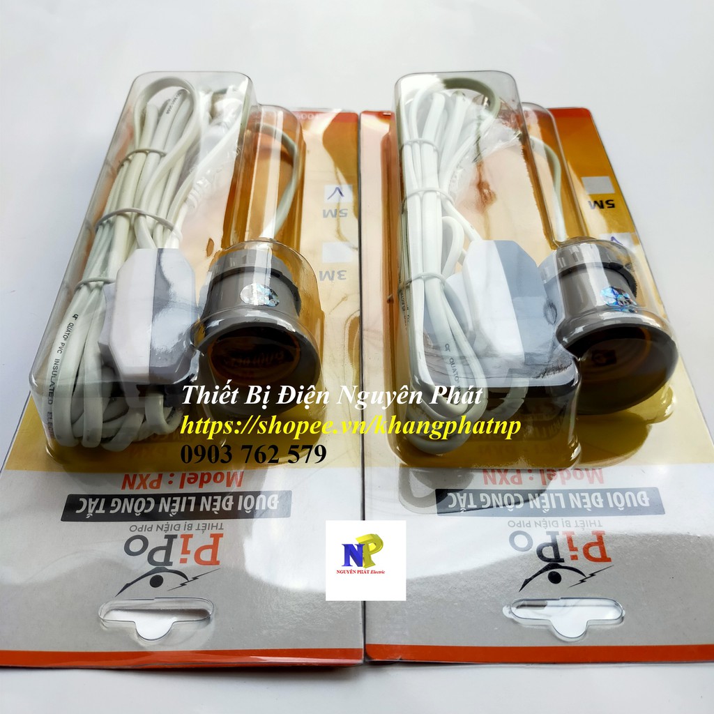 Đuôi Đèn Liền Dây Có Công Tắc 3m, 5m Cao Cấp