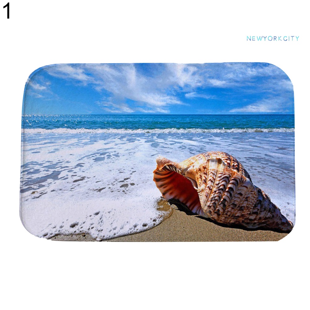 Thảm Lót Sàn Chống Trượt Hình Vỏ Sò Biển 40X60Cm