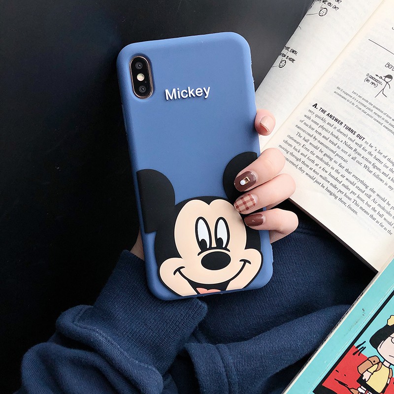 Ốp điện thoại màu xanh dương có hình chuột Mickey xinh xắn phù hợp với huawei nova3 nova4 20pro p20