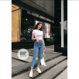 Quần Jean nữ lưng cao qua rốn