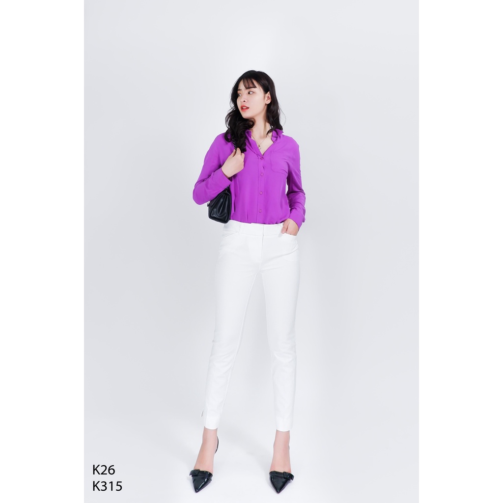 Áo sơ mi nữ tay dài cách điệu cổ đức thời trang công sở dành cho những ai yêu thích thời trang V Fashion K26.1