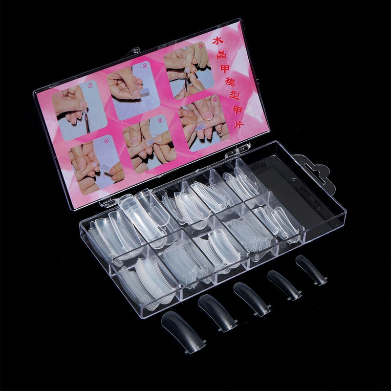 【Hàng Hot】 Set 100pc móng tay nhân tạo kèm keo dán móng tay giả họa tiết bắt mắt chống thấm nước | BigBuy360 - bigbuy360.vn
