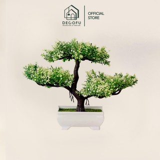 Cây giả trang trí DECOFU, cây cảnh giả Bonsai nhựa để bàn