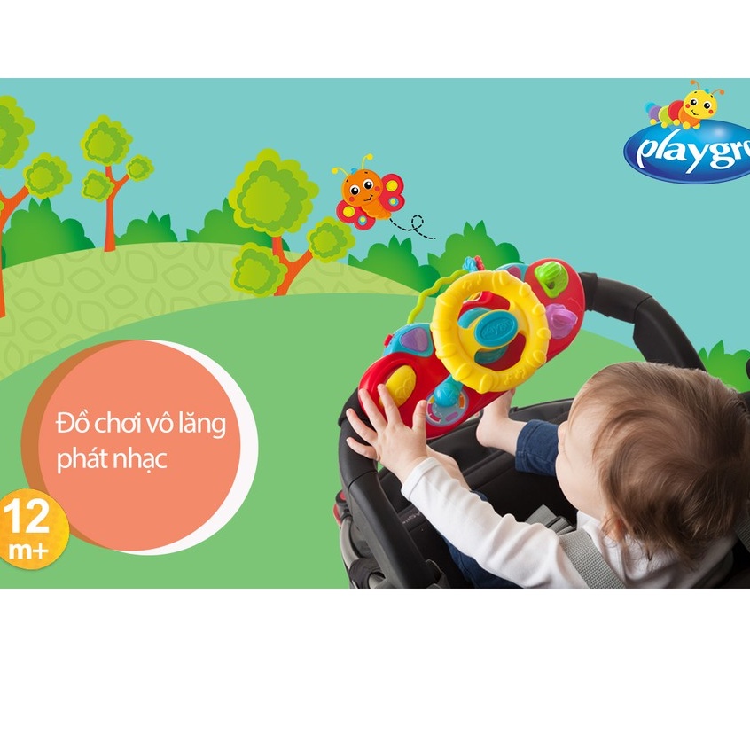Đồ chơi vô lăng phát nhạc Playgro, cho bé 12-36 tháng