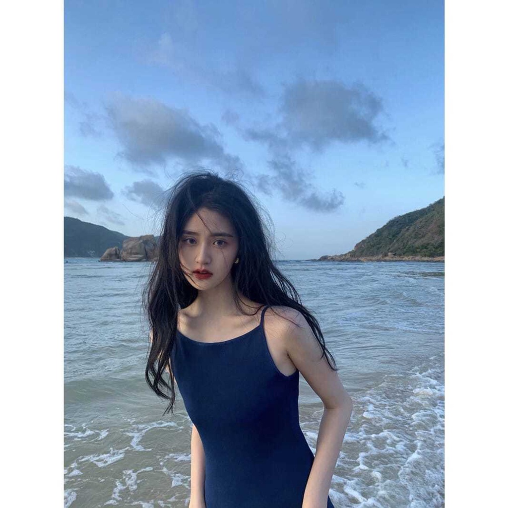 Đầm Dài Hai Dây Màu Trơn Phong Cách Phương Tây Thời Trang Cho Nữ