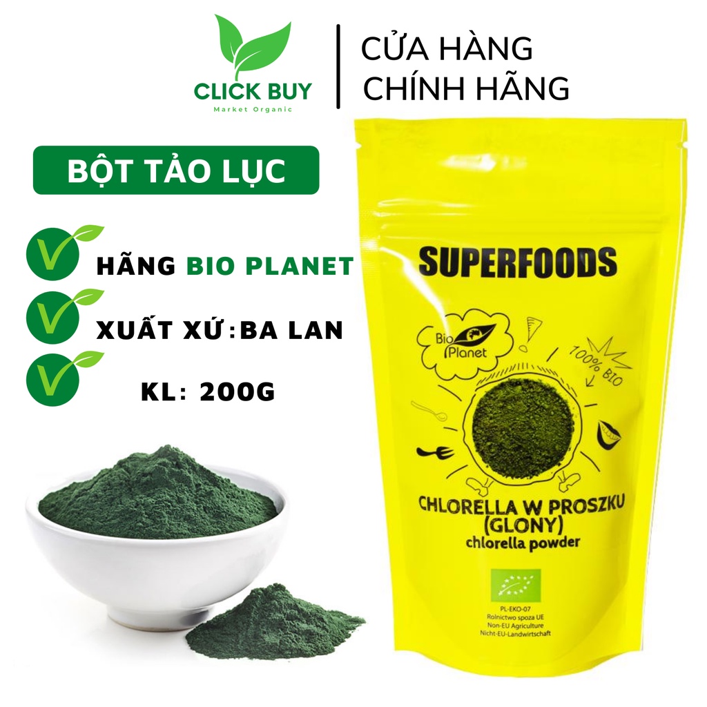 Bột tảo lục Chlorella hữu cơ 200g