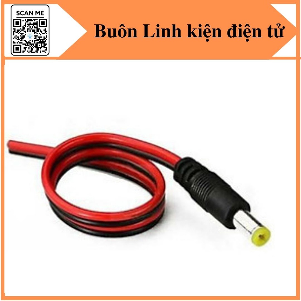 Jack DC 5.5 có dây đực, cái