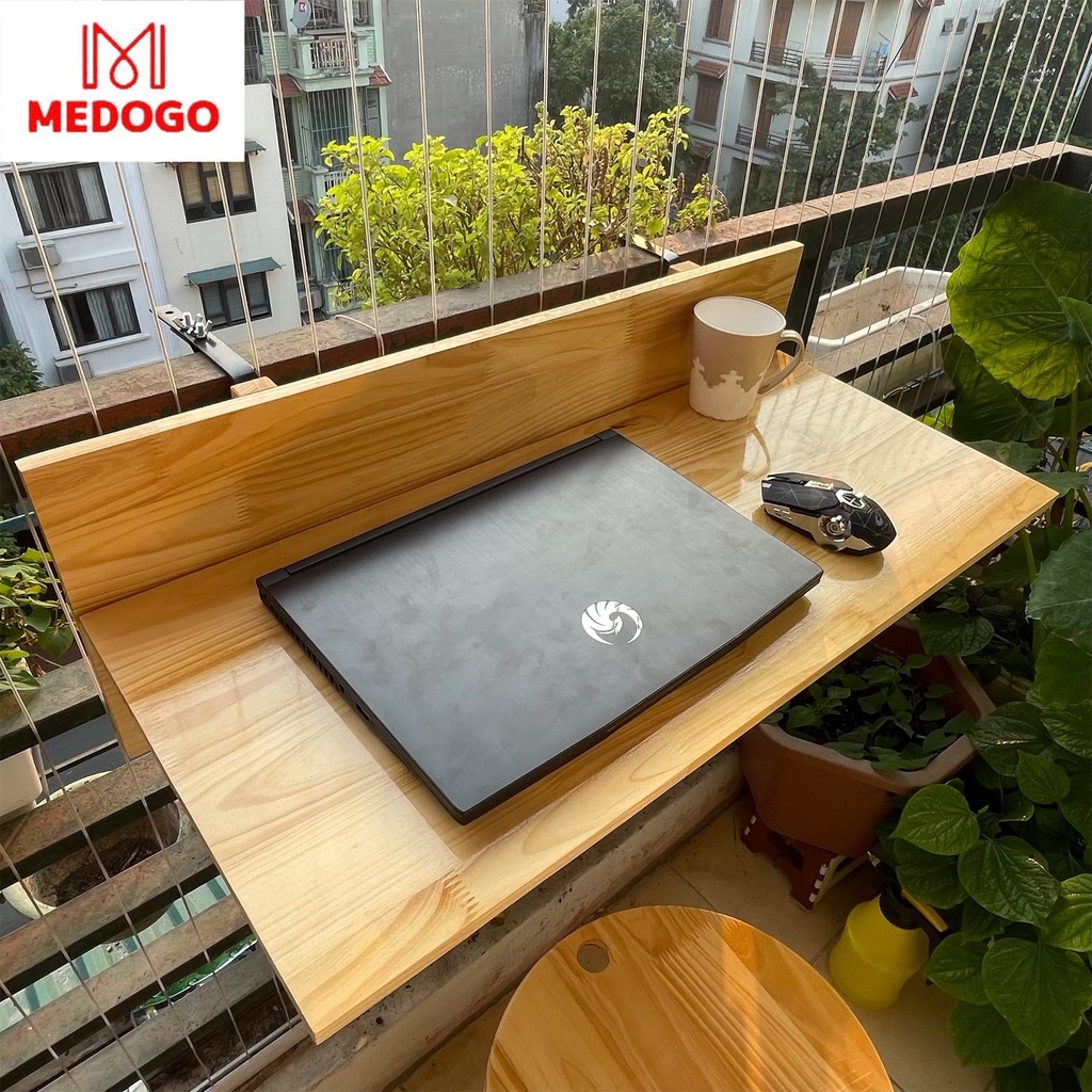 Bàn treo ban công MEDOGO thiết kế mới, bàn trang trí và làm việc BBC-04