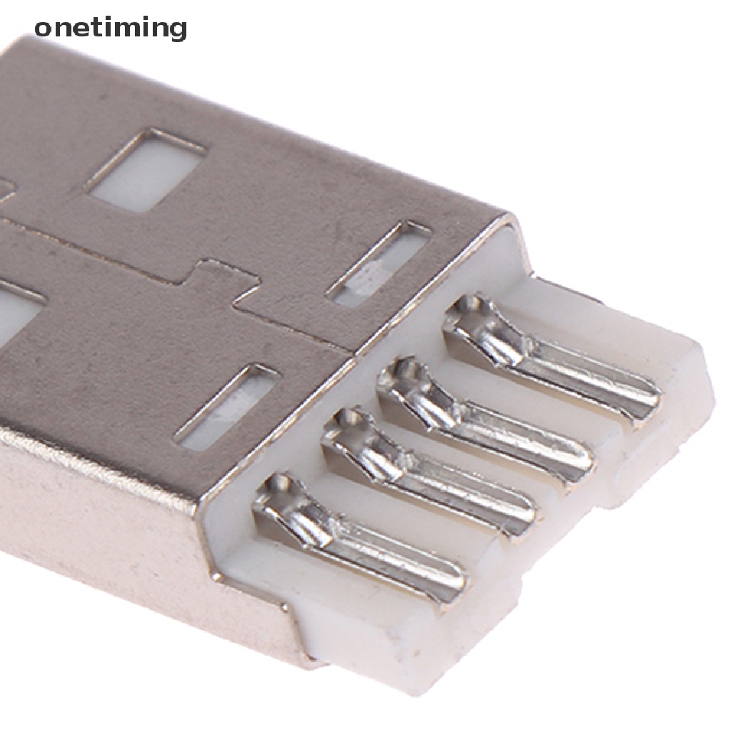 Otvn 10pcs usb 2.0 type a plug 4pin male adapter solder connector copper terminal Jelly