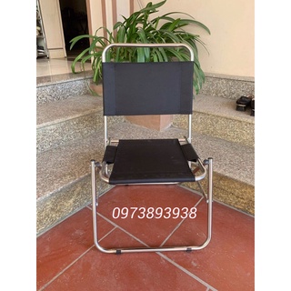 Ghế vải dù, ghế trà tranh, dã ngoại gấp gọn 100% inox