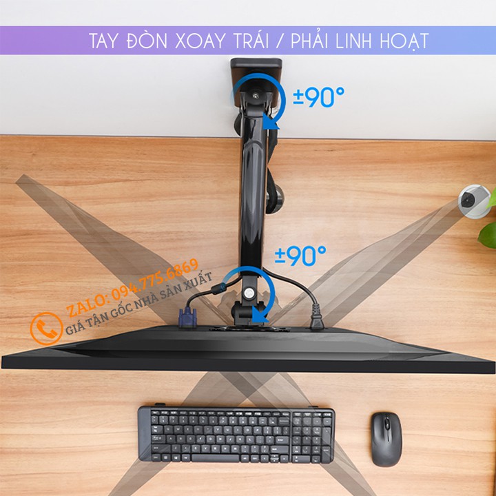 Giá Treo Màn Hình Máy Tính Gắn Tường NB F425 24 - 27 - 29 - 32 - 35 Inch - Giá Treo Tivi North Bayou Thông Minh