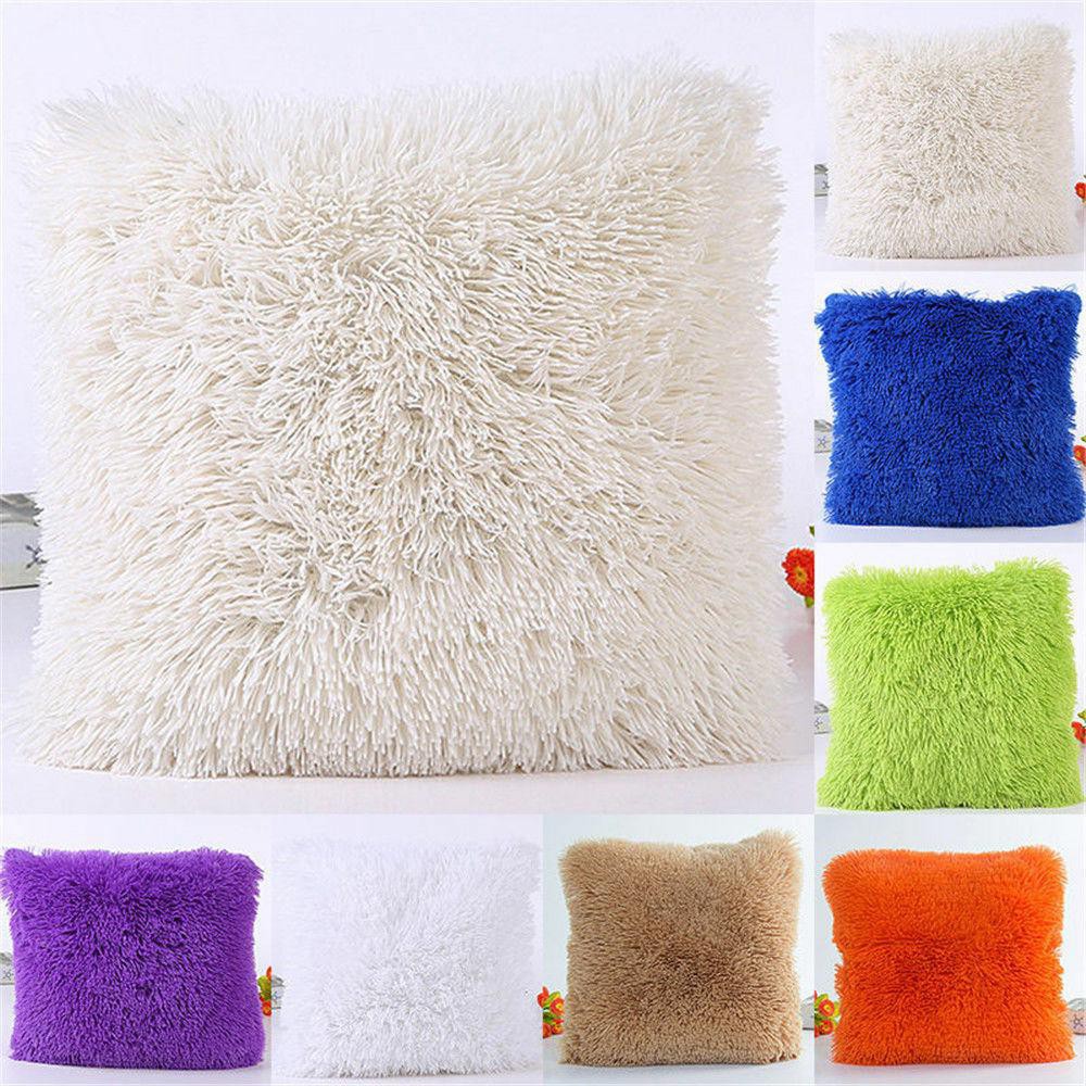 Vỏ Gối Lông Giả Thời Trang Siêu Mềm Cho Sofa Giường Ngủ
