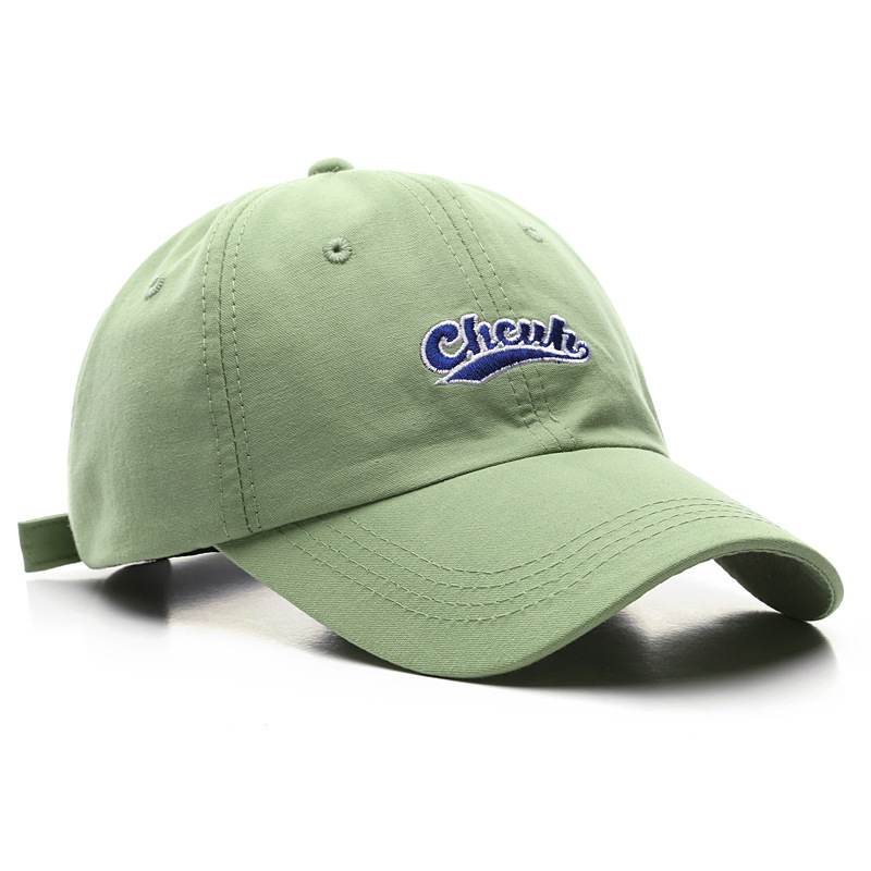 Mũ Lưỡi Trai Bóng Chày LINJW Mềm Thêu Chữ Có Thể Điều Chỉnh Phong Cách Hàn Quốc