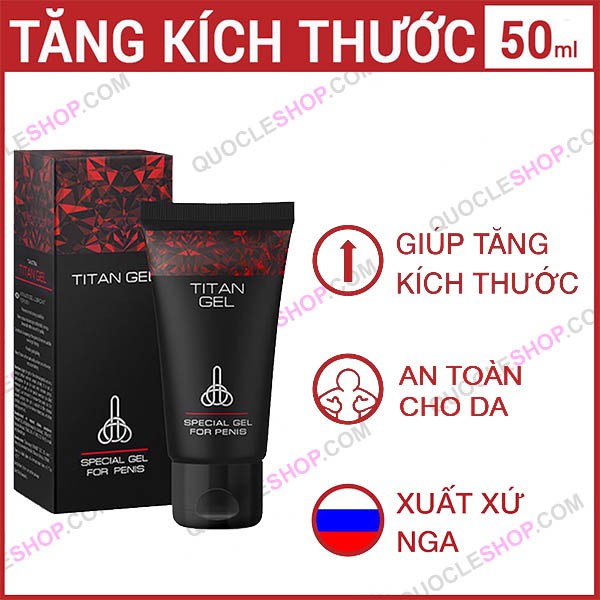 Tăng kích thước titan gel, yếu sinh lý nam, hộp 50ml- kéo dài quan hệ - ảnh sản phẩm 1