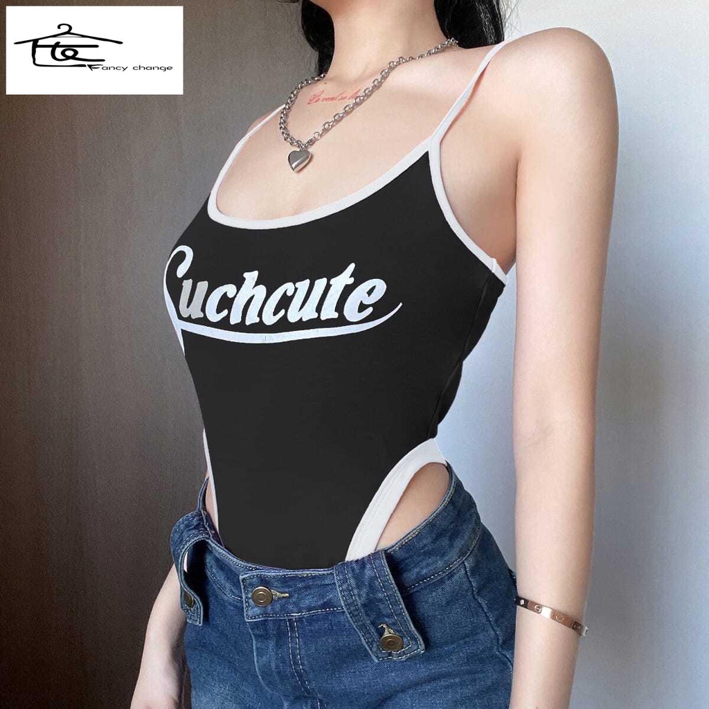 Áo Hai Dây Dáng Ôm In Họa Tiết Phong Cách Âu Mỹ Thời Trang Mùa Hè Quyến Rũ Cho Nữ