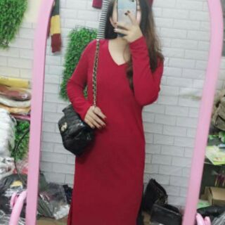 váy len mịn zara xẻ