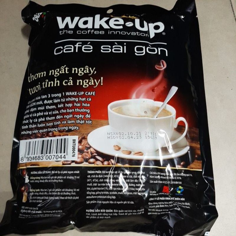 Cà phê Wake Up Sài Gòn ( Bịch 24 gói x 19gr)