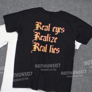 [Shop chụp] Áo thun chất chữ Real Eyes - 100% cotton GILDAN US