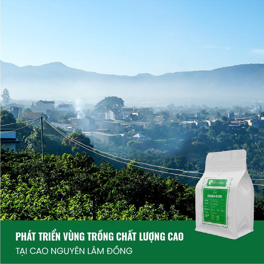 Cà phê Arabica Blend Gói 500gr, Cà phê nguyên chất 100% rang mộc - D&amp;D Kaffee