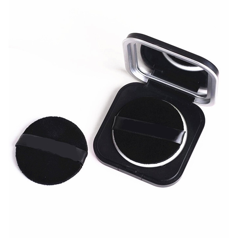 Mút trang điểm hình tròn màu đen cỡ 5.5cm tiện dụng