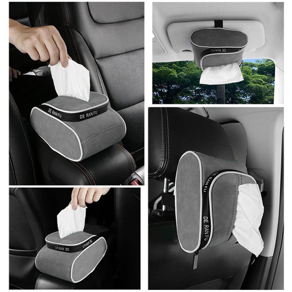 WTTLE Hộp Đựng Khăn Giấy Gắn Tấm Che Nắng Đa Năng Trang Trí Nội Thất Xe Hơi Ốp