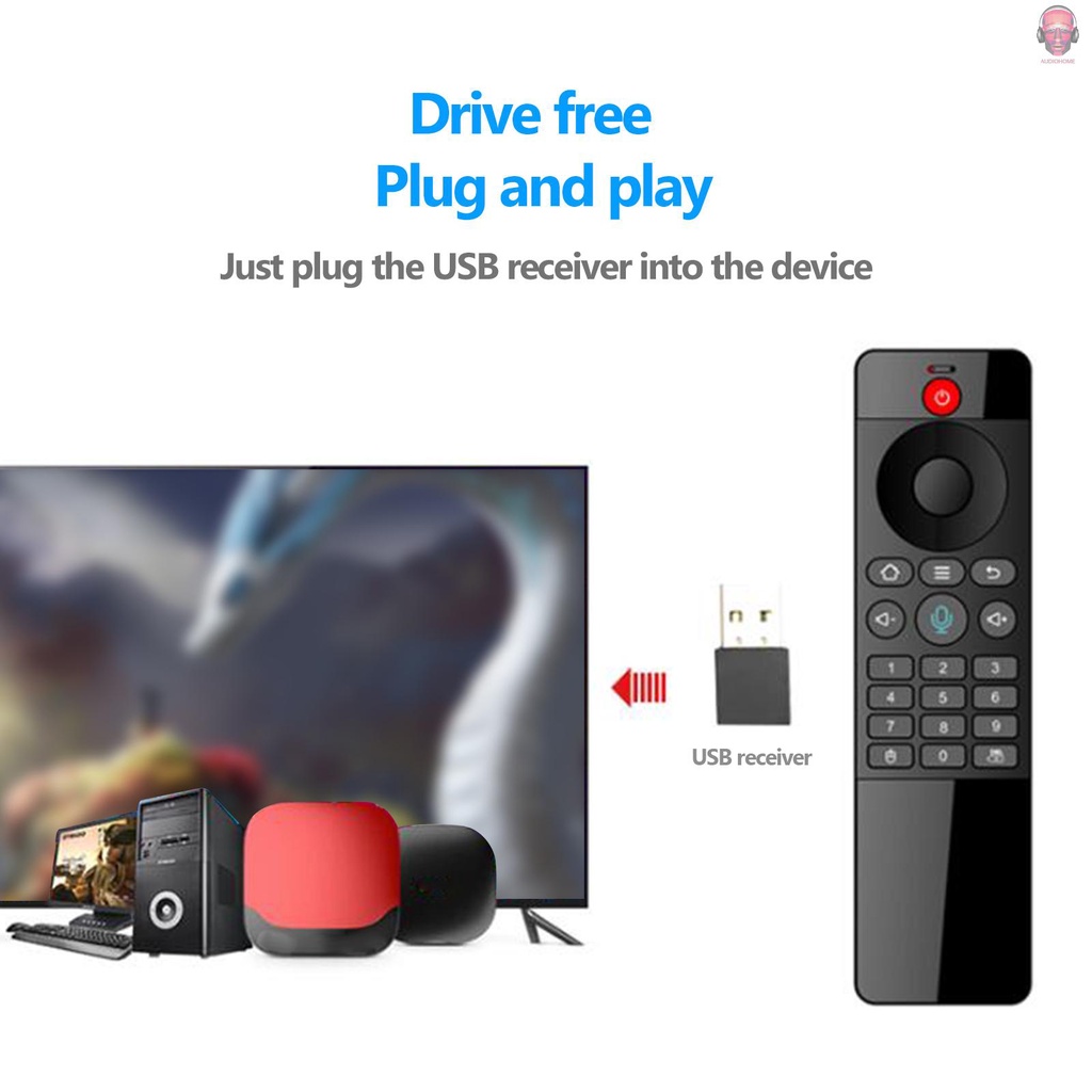 Thiết Bị Điều Khiển Từ Xa TZ06 2.4G Mini USB Không Dây Kèm Đầu Vào Âm Thanh Cho Android TV Box HTPC Mini PC