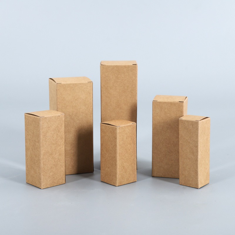 Set 10 Hộp Giấy Kraft Chữ Nhật Đựng Tinh Dầu/Son Môi