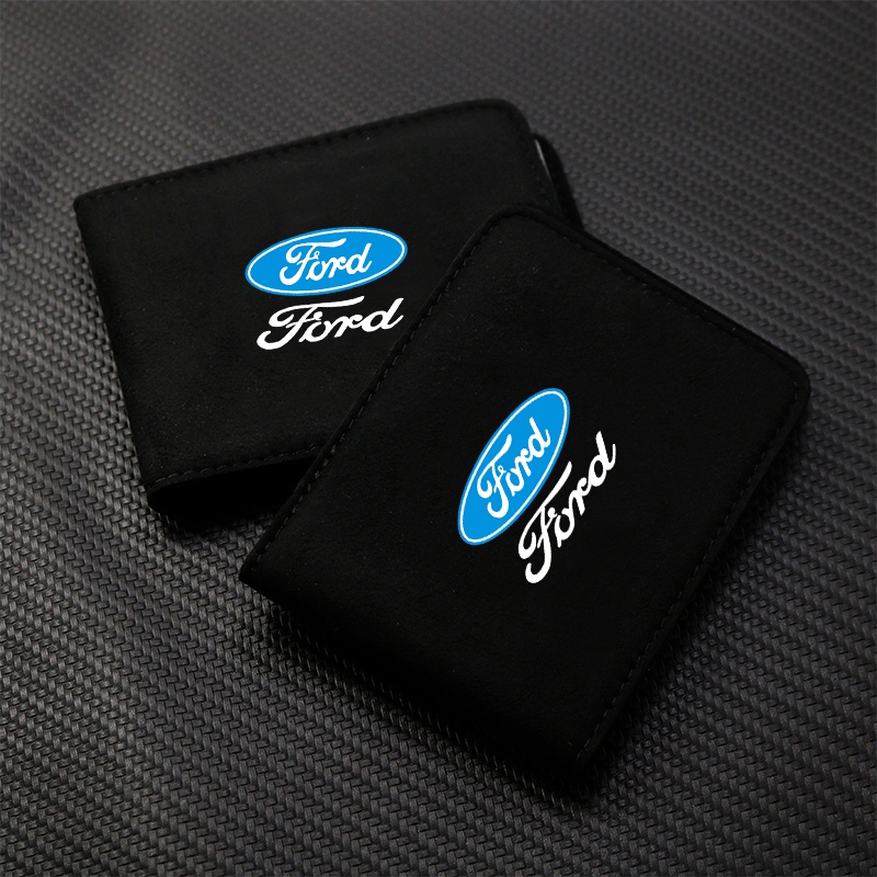 1 Vỏ Da Đựng Bằng Lái Xe Hơi Có Logo Màu Đen Cho Ford Focus Fiesta EcoSport Fusport