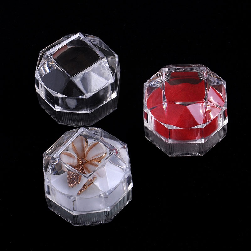Hộp Đựng Trang Sức Nắp Lật Chống Bụi Chất Liệu Acrylic Cao Cấp