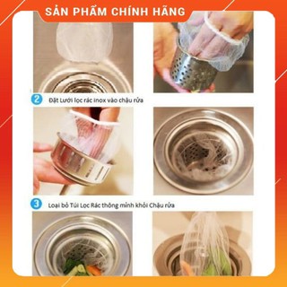 Combo 100 túi lọc rác bồn rửa chén bát